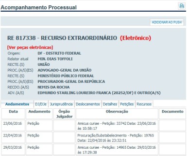 RE 817338 - RECURSO EXTRAORDINÁRIO